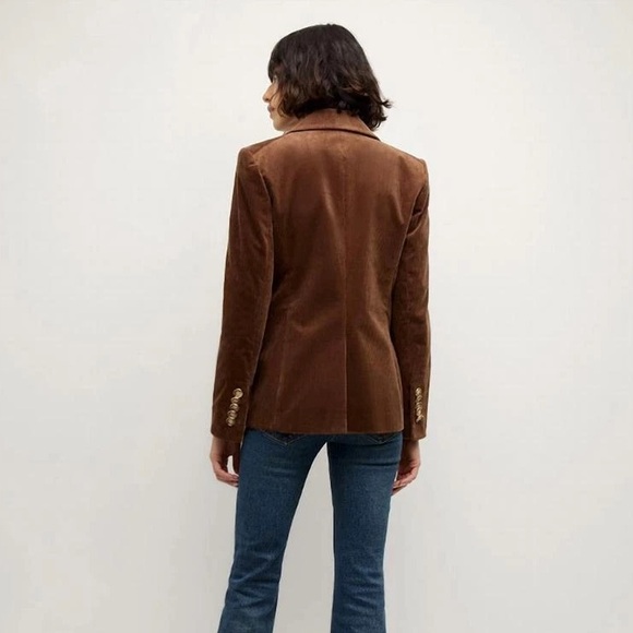 VERONICA BEARD Reagan Corduroy Dickey Jacket Dark Cocoa Brown Sz 0 - Picture 3 of 10